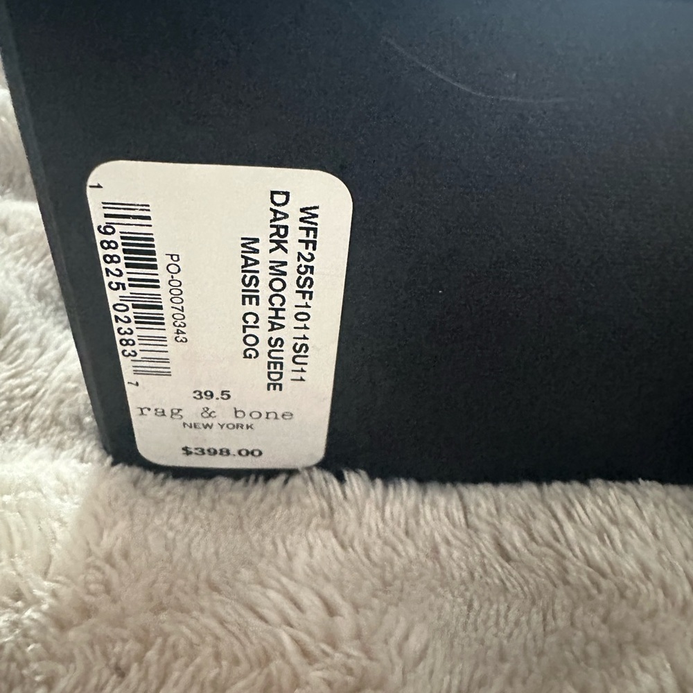 Rag & Bone Maisie Suede Clogs – Dark Mocha – Size 9.5 – NIB - Picture 12 of 12